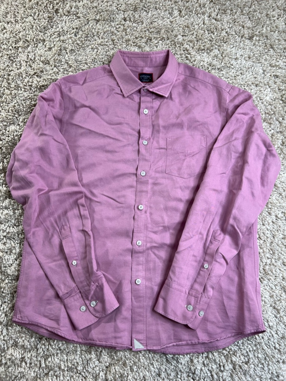 UNTUCKit Men's Mauve Button-Up Dress Shirt